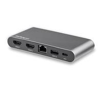 StarTech.com USB C Dock - 4K Dual Monitor HDMI Display - Mini Laptop Docking Station - 100W Power Delivery Passthrough - GbE, 2-Port USB-A Hub - USB Type-C Multiport Adapter - 3.3' Cable