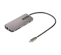 StarTech.com USB C Multiport Adapter 4K 60Hz HDMI Video, 3 Pt 5Gbps USB-A Hub, 100W USB Power Delivery Pass-Through/GbE/SD/MicroSD, 12"/30cm Cable, Travel Laptop Docking Station