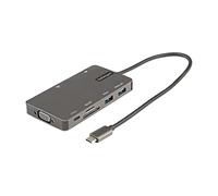 StarTech.com USB C Multiport Adapter - HDMI 4K 30Hz or VGA Travel Dock - 5Gbps USB 3.0 Hub (USB A / USB C Ports) - 100W Power Delivery - SD/Micro SD - GbE - 30cm Cable - USB C Mini Dock