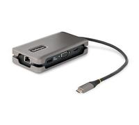 StarTech.com USB-C Multiport Adapter - HDMI/VGA - 4K 60Hz - 3-Port USB Hub - 100W Power Delivery Pass-Through - GbE - Travel Mini Docking Station w/ Charging - 1ft/30cm Wrap-Around Cable