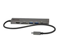 StarTech.com USB C Multiport Adapter - USB-C to 4K 60Hz HDMI 2.0, 100W Power Delivery Pass-through, SD/MicroSD, 2-Port USB 3.0 Hub, GbE - USB Type-C Mini Dock - 12" Long Attached Cable