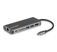 StarTech.com USB C Multiport Adapter Portable USB-C Dock to 4K HDMI 2-pt USB 3.0 Hub SD/SDHC GbE 60W PD Pass-Through - USB Type-C/Thunderbolt 3 - REPLACED BY DKT30CHSDPD1 Wired USB 3.2 Gen 1 (3.1 Gen