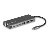StarTech.com USB C Multiport Adapter, Portable USB-C Dock to 4K HDMI, 2-pt USB 3.0 Hub, SD/SDHC, GbE, 60W PD Pass-Through - USB Type-C/Thunderbolt 3 - REPLACED BY DKT30CHSDPD1