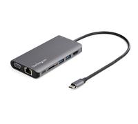 StarTech.com USB C Multiport Adapter - USB-C Mini Travel Dock w/ 4K HDMI or 1080p VGA - 3x USB 3.0 Hub, SD, GbE, Audio, 100W PD Pass-Through - Portable Docking Station for Laptop/Tablet