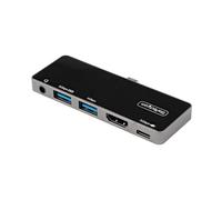 StarTech.com USB C Multiport Adapter - USB-C to 4K 60Hz HDMI 2.0, 100W Power Delivery Pass-Through Charging, 3-Port USB 3.0 Hub, Audio - USB-C Mini Dock - Portable USB Type-C Travel Dock