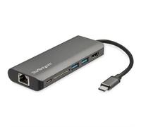 StarTech.com USB C Multiport Adapter - USB-C Travel Dock to 4K HDMI 3x USB 3.0 Hub SD/SDHC GbE 60W PD 3.0 Pass-Through - USB Type-C/Thunderbolt 3 - Replaces DKT30CSDHPD Wired USB 3.2 Gen 1 (3.1 Gen 1)
