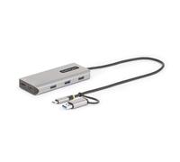 StarTech.com USB-C Multiport Adapter w/Attached USB-C to USB-A Dongle Dual HDMI
