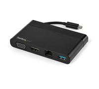 StarTech.com USB C Multiport Adapter with HDMI, VGA, Gigabit Ethernet & USB 3.0 - USB C to 4K HDMI or 1080p VGA Display Mini Dock Hub - USB Type-C Travel Docking Station for USB-C Laptops