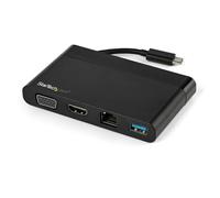StarTech.com USB C Multiport Adapter with HDMI, VGA, Gigabit Ethernet & USB 3.0 - USB C to 4K HDMI or 1080p VGA Display Mini Dock Hub - USB Type-C Travel Docking Station for USB-C Laptops