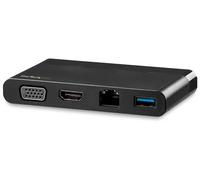 StarTech.com USB C Multiport Adapter with HDMI, VGA, Gigabit Ethernet & USB 3.0 - USB C to 4K HDMI or 1080p VGA Display Mini Dock Hub - USB Type-C Travel Docking Station for USB-C Laptops