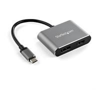 StarTech.com USB C Multiport Video Adapter - 4K 60Hz USB-C to HDMI 2.0 or DisplayPort 1.2 Monitor Adapter - USB Type-C 2-in-1 Display Converter HDMI/DP HBR2 HDR - Thunderbolt 3 Compatible