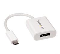 StarTech.com USB C to DisplayPort Adapter - 4K 60Hz/8K 30Hz - USB Type-C to DP 1.4 HBR2 Adapter Dongle - Compact USB-C (DP Alt Mode) Monitor Video Converter - Thunderbolt 3 Compatible - White
