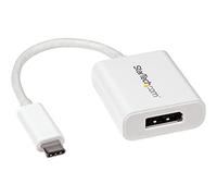 StarTech.com USB C to DisplayPort Adapter - 4K 60Hz/8K 30Hz - USB Type-C to DP 1.4 HBR2 Adapter Dongle - Compact USB-C (DP Alt Mode) Monitor Video Converter - Thunderbolt 3 Compatible - White