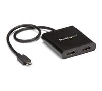 StarTech.com USB-C to Dual HDMI Adapter, USB Type-C Multi-Monitor MST Hub, Dual 4K 30Hz/1080p 60Hz HDMI Laptop Display Extender/Splitter, Extra-Long Built-In Cable, Windows Only (MSTCDP122HD)