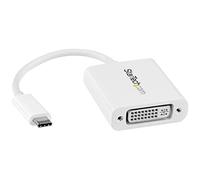 StarTech.com USB C to DVI Adapter - White - 1920x1200 - USB Type C Video Converter for Your DVI D Display / Monitor / Projector (CDP2DVIW)