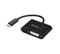StarTech.com USB-C to DVI Adapter with USB Power Delivery - 1920 x 1200 - Black