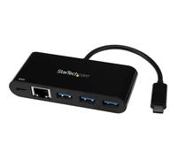 StarTech.com USB C to Ethernet Adapter - 3 Port - with Power Delivery (USB PD) -