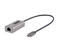 StarTech.com USB-C to Ethernet Adapter, USB 3.0 to Gigabit Ethernet Network Adapter - 10/100/1000 Mbps, USB-C to RJ45 Ethernet Adapter (GbE), 12in Attached Cable, Driverless Install