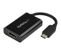 StarTech.com USB C to HDMI 2.0 Adapter with Power Delivery - 4K 60Hz USB Type-C to HDMI Display Video Converter - 60W PD Pass-Through Charging Port - Thunderbolt 3 Compatible - Black