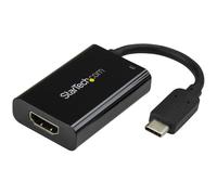 StarTech.com USB C to HDMI 2.0 Adapter with Power Delivery - 4K 60Hz USB Type-C to HDMI Display Video Converter - 60W PD Pass-Through Charging Port - Thunderbolt 3 Compatible - Black
