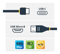 StarTech.com USB-C to Micro-B Cable - M/M - 2 m (6 ft.) - USB 2.0