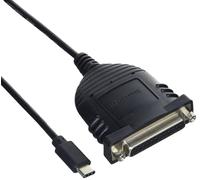 StarTech.com USB C to Parallel Printer Cable - DB25 Female Port for IEEE1284 Pri
