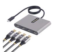 StarTech.com USB C to 4 HDMI Adapter - External Video & Graphics Card - USB Type-C to Quad HDMI Display Adapter Dongle - 1080p 60Hz - Multi Monitor Video Converter - Windows Only