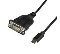 StarTech.com USB C to Serial Adapter Cable 16" (40cm) - USB Type C to RS232 (DB9) Converter Cable - USB-C Serial Cable for PLCs, Scanners, Printers - Male/Male - Windows/Mac/Linux