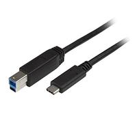 StarTech.com USB C to USB B Printer Cable - 6 ft / 2m - USB C Printer Cable - USB C to USB B Cable - USB Type C to Type B (USB315CB2M), Black