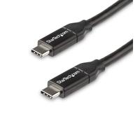 StarTech.com USB C to USB C Cable - 1.5 ft / 0.5m - 5A PD - White - USB 2.0 - US