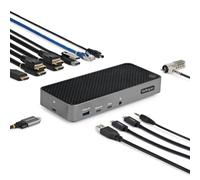 StarTech.com USB-C Triple Monitor Docking Station - HDMI/DP Triple 4k USB-C Dock - 5x USB Hub - GbE - 100W PD - Universal Multi Monitor Docking Station - Thunderbolt 3/4 Compatible