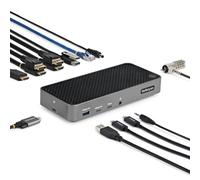 StarTech.com USB-C Triple Monitor Docking Station - HDMI/DP Triple 4k USB-C Dock - 5x USB Hub - GbE - 100W PD - Universal Multi Monitor Docking Station - Thunderbolt 3/4 Compatible