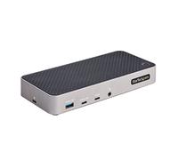 StarTech.com USB-C Triple Monitor Docking Station - HDMI/DP Triple 4k USB-C Dock - 5x USB Hub - GbE - 100W PD - Universal Multi Monitor Docking Station - Thunderbolt 3/4 Compatible