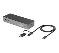 StarTech.com USB-C/USB-A Hybrid Docking Station for MacBook Pro/Air M1 M2 M3 M4 & Windows, Universal Dual 4K 60Hz HDMI DP Dock, Thunderbolt Compatible, 60W Laptop Charging