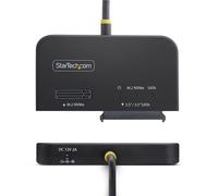 StarTech USB-C/USB-A to M.2 NVMe and 2.5in/3.5in SATA Adapter, 10Gbps, Tool-Free External SSD Hard Drive Reader, B+M/M-Key