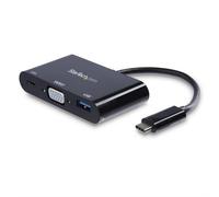 StarTech.com USB-C to VGA Adapter - Black - 1080p - Video Converter For Your MacBook Pro - USB C to VGA Display Dongle - Upgraded Version is CDP2VGAEC