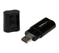 StarTech.com USB Sound Card - 3.5mm Audio Adapter - External Sound Card - Black