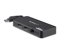 StarTech.com USB 3.0 Mini Dock - Dual Monitor USB-A Docking Station with DisplayPort 4K 60Hz Video & Gigabit Ethernet - 1ft (30cm) cable - Portable USB 3.1 Gen 1 Type-A Laptop Adapter