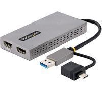 StarTech.com USB to Dual-HDMI Adapter, USB A/C to 2x HDMI Displays (1x 4K30, 1x