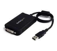 StarTech.com USB to DVI Adapter - 1920x1200 - External Video & Graphics Card - Dual Monitor Display Adapter - Supports Windows (USB2DVIE3), Black