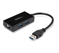 StarTech.com USB to Ethernet Adapter, USB 3.0 to 10/100/1000 Gigabit Ethernet LAN Converter for Laptops, 11.8in/30cm Attached Cable, USB to RJ45 Adapter, NIC Adapter, USB Network Adapter
