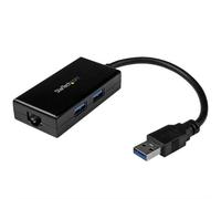 StarTech.com USB to Ethernet Adapter USB 3.0 to 10/100/1000 Gigabit Ethernet LAN Converter for Laptops 11.8in/30cm Attached Cable USB to RJ45 Adapter NIC Adapter USB Network Adapter