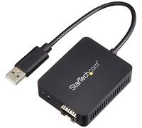 StarTech.com USB to Fiber Optic Converter - Open SFP - 100Mbps - Windows & Linux - USB to Ethernet Adapter - USB Network Adapter (US100A20SFP), black
