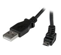 StarTech.com USB to Micro USB B Male to Top Adapter Cable for Mobile Phone 2.0 USB A, Micro-USB B, 12.5 cm, 22.5 cm, 1 cm Black