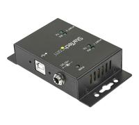 StarTech 2-Port Industrial USB-to-Serial Adapter Hub ICUSB2322I, Wall-Mountable with DIN-Rail Clips