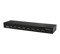 StarTech.com USB to Serial Hub - 8 Port - COM Port Retention - Rack Mount and Daisy Chainable - FTDI USB to RS232 Hub (ICUSB23208FD), black