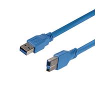 StarTech.com USB3SAB10 10 ft/3 m SuperSpeed USB 3.0 Cable A to B, USB 3 A (m) to USB 3 B (m),Blue