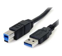 StarTech.com USB3SAB6BK 6 ft/2 m Black SuperSpeed USB 3.0 Cable A to B, USB 3 A (m) to USB 3 B (m)