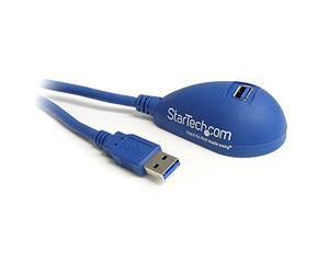 StarTech.com USB3SEXT5DSK 5 ft Desktop SuperSpeed USB 3.0 Extension Cable, A to A M/F, USB Extension Cable, USB Type A (M) to USB Type A (F), 5 ft, Black