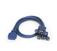 StarTech.com USB3SPNLAFHD 2 Port Panel Mount USB 3.0 Cable - USB A...